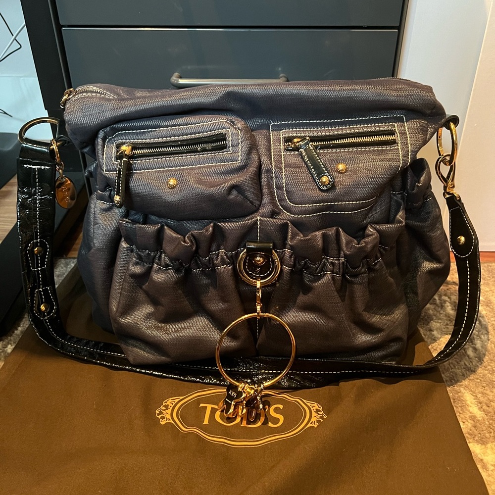 TOD’s Baby/Diaper Bag/Crossbody Bag - Blue “Denim” color - EUC